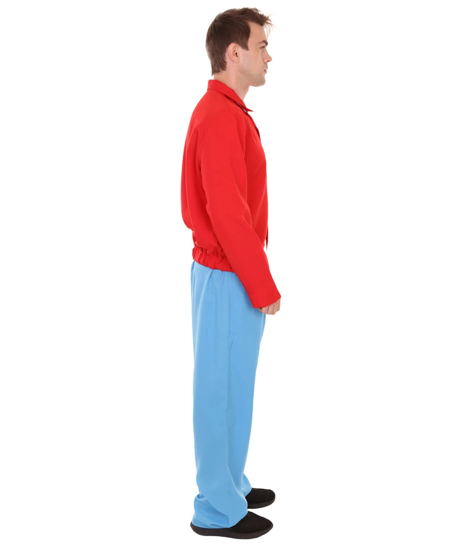HPO Adult Men's Fry Costume | Red & Blue Cosplay Costume 6 HPO Adult Men's Fry Costume | Red & Blue Cosplay Costume