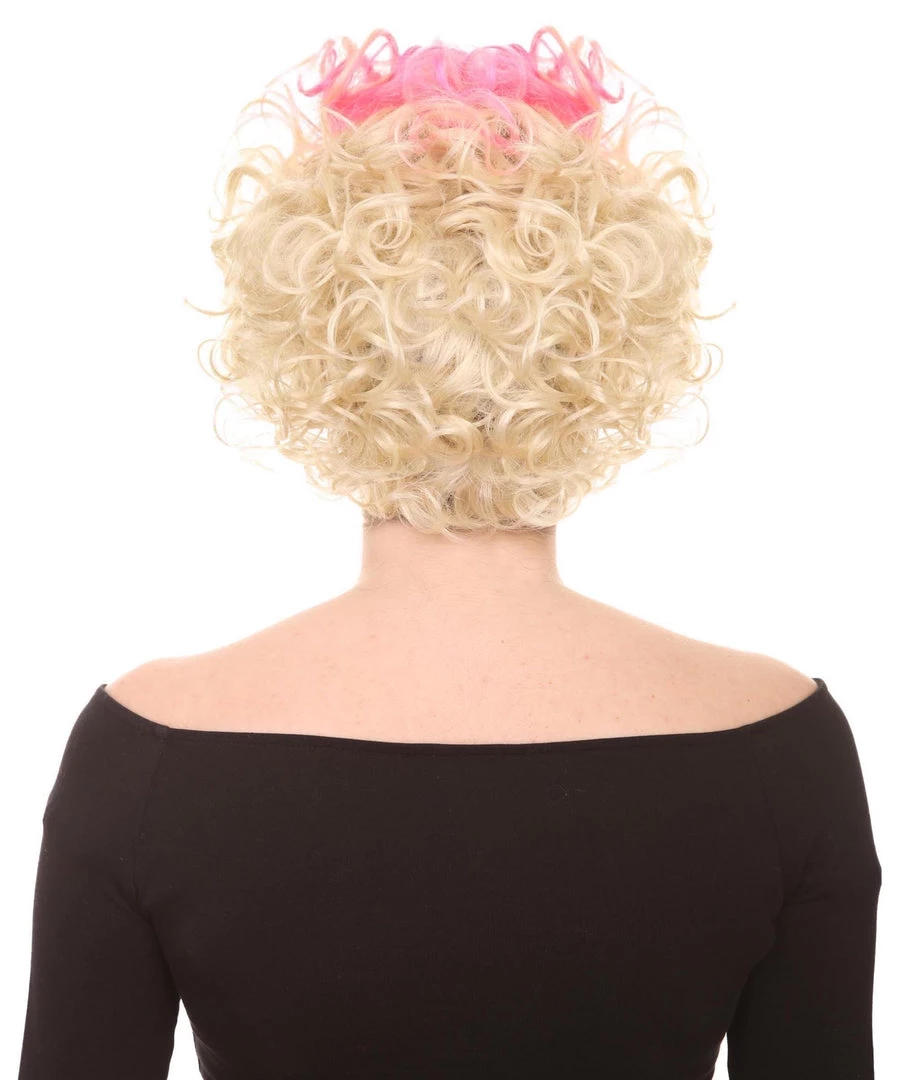HPO Womens Flapper Girl Wig | Fancy Pink Blond Halloween Wig | Premium Breathable Capless Cap Men's 4 HPO Womens Flapper Girl Wig | Fancy Pink Blond Halloween Wig | Premium Breathable Capless Cap Men's