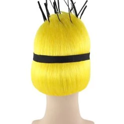 HPO Animation Yellow Mens Wig | Short Yellow Cosplay Wig | Premium Breathable Capless Cap Men's