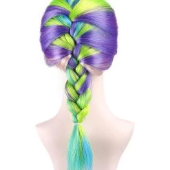 HPO Colorful Babe Sexy Womens Wig | Braided Cosplay Halloween Wig | Premium Breathable Capless Cap Men's 9 HPO Colorful Babe Sexy Womens Wig | Braided Cosplay Halloween Wig | Premium Breathable Capless Cap Men's