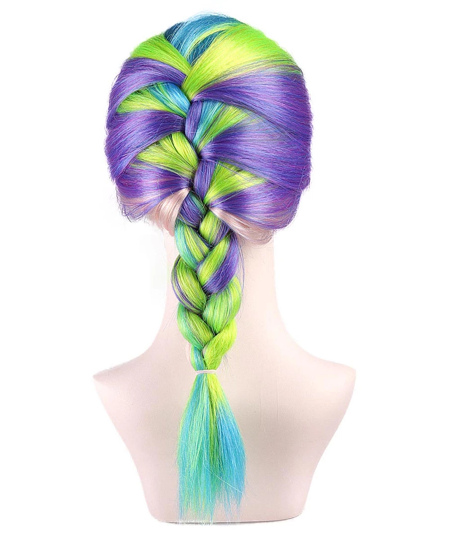 HPO Colorful Babe Sexy Womens Wig | Braided Cosplay Halloween Wig | Premium Breathable Capless Cap Men's 3 HPO Colorful Babe Sexy Womens Wig | Braided Cosplay Halloween Wig | Premium Breathable Capless Cap Men's