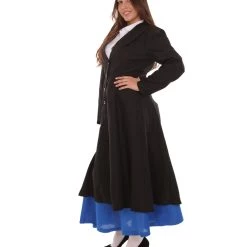 HPO Adult Women's English Nanny Marry TV/Movie Costume | Black & Blue Cosplay Costume 10 HPO Adult Women's English Nanny Marry TV/Movie Costume | Black & Blue Cosplay Costume