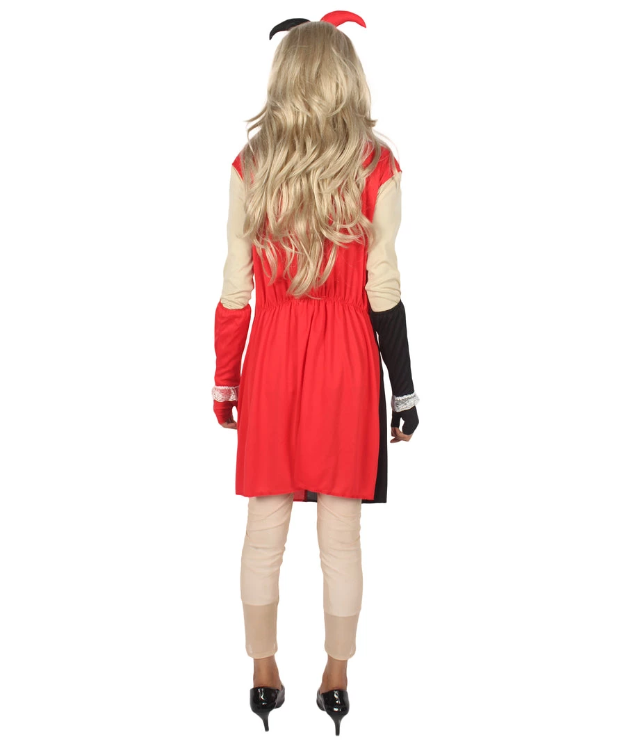 HPO Adult Women's Spades Poker Dress Costume | Black And Red Cosplay Costume 5 HPO Adult Women's Spades Poker Dress Costume | Black And Red Cosplay Costume