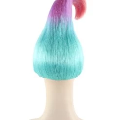 HPO Multi-Color Troll Wig | Pointy Troll Fairy Wig With Blue, Purple And Pink Blend | Premium Halloween Wig SALE