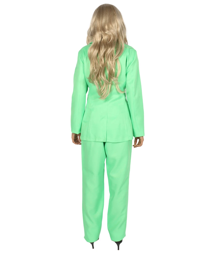 HPO Adult Women's EXCLUSIVE! Deluxe Singer Party Suit Costume | Lt. Green Cosplay Costume 5 HPO Adult Women's EXCLUSIVE! Deluxe Singer Party Suit Costume | Lt. Green Cosplay Costume