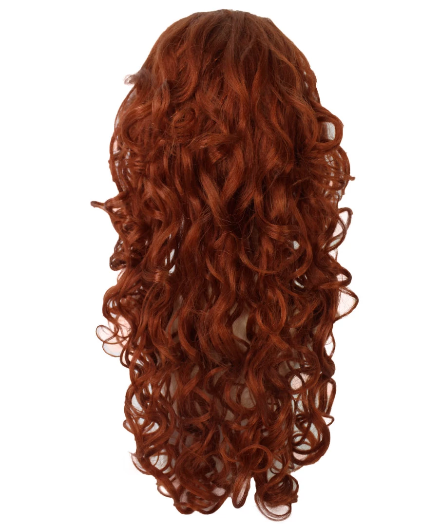 BC Adult Women's Red Color Curly Long Length Trendy Red Head Wig 3 BC Adult Women's Red Color Curly Long Length Trendy Red Head Wig