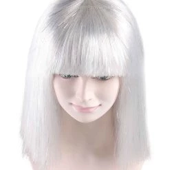 HPO Men's White Witch Adult Womens Wig | Horror Character Cosplay Halloween Wig | Premium Breathable Capless Cap 15 HPO Men's White Witch Adult Womens Wig | Horror Character Cosplay Halloween Wig | Premium Breathable Capless Cap