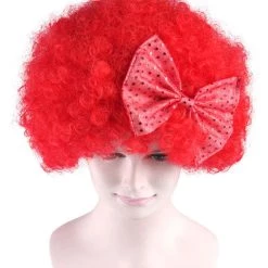 HPO Men's Red Butterfly Womens Wig | Super Size Jumbo Afro Character Cosplay Halloween Wig | Premium Breathable Capless Cap 15 HPO Men's Red Butterfly Womens Wig | Super Size Jumbo Afro Character Cosplay Halloween Wig | Premium Breathable Capless Cap