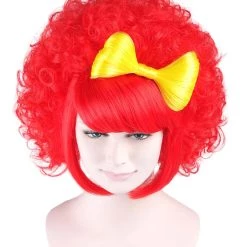 HPO Lady Wig | Womens Super Size Jumbo Character Red Cosplay Halloween Wig | Premium Breathable Capless Cap