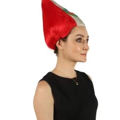 FLAGWIGS Women's Peru Flag Sports Troll Wig | Premium Breathable Capless Cap