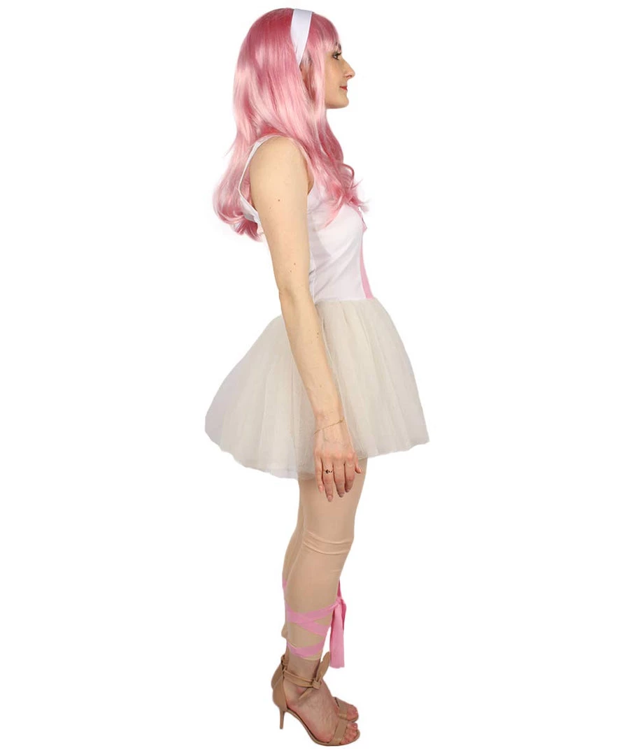 HPO Men's Adult Women ZOMBIE BALLERINA COSTUME | Pink & White Cosplay Costume 5 HPO Men's Adult Women ZOMBIE BALLERINA COSTUME | Pink & White Cosplay Costume