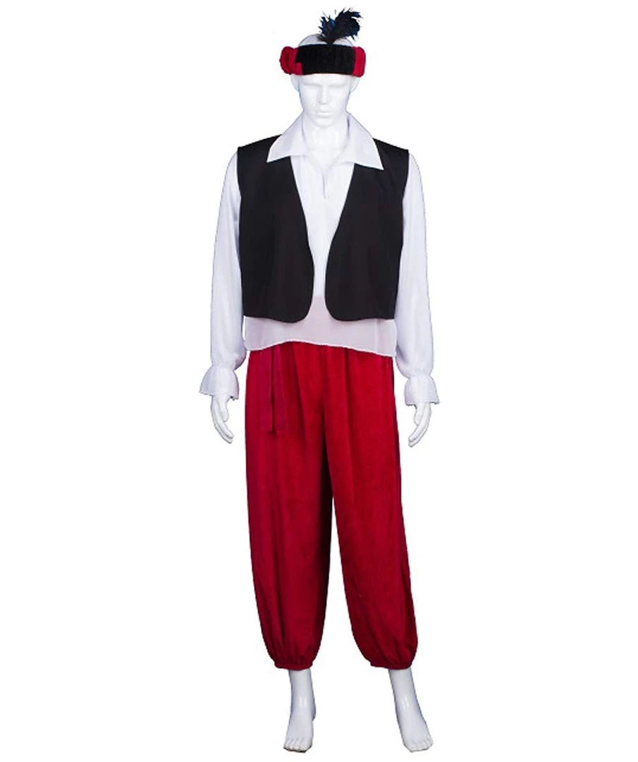 HPO Adult Men's Storybook & Fairytale Costume | Black, White & Red Cosplay Costume 1 HPO Adult Men's Storybook & Fairytale Costume | Black, White & Red Cosplay Costume