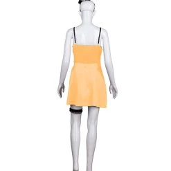 HPO Adult Women's French Maid Costume | Orange And White Cosplay Costume