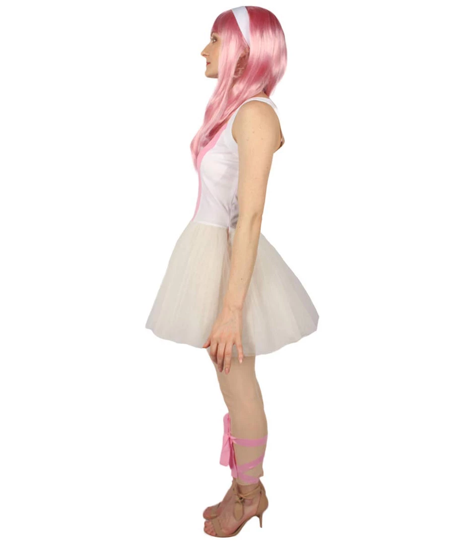 HPO Men's Adult Women ZOMBIE BALLERINA COSTUME | Pink & White Cosplay Costume 3 HPO Men's Adult Women ZOMBIE BALLERINA COSTUME | Pink & White Cosplay Costume
