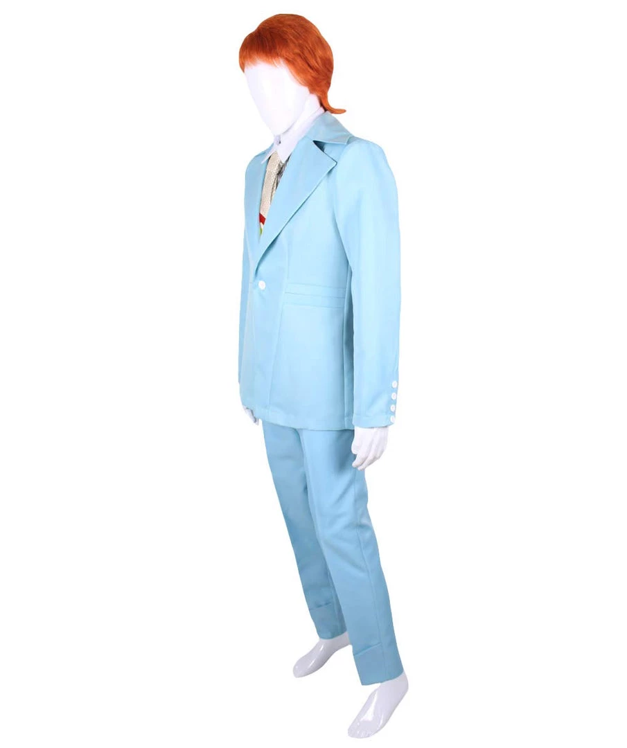 HPO 70's Rock Star | Powder Blue Suit With Dickie And Tie | Premium Halloween Costume | Multiple Color Options Men's 45 HPO 70's Rock Star | Powder Blue Suit With Dickie And Tie | Premium Halloween Costume | Multiple Color Options Men's