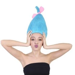 HPO Unisex Dwarf Wig | Tall Blue Wig | Premium Breathable Capless Cap Women's