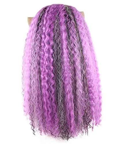 HPO Men's Monster Womens Wig | Purple Curly Long Wig | Premium Breathable Capless Cap 5 HPO Men's Monster Womens Wig | Purple Curly Long Wig | Premium Breathable Capless Cap