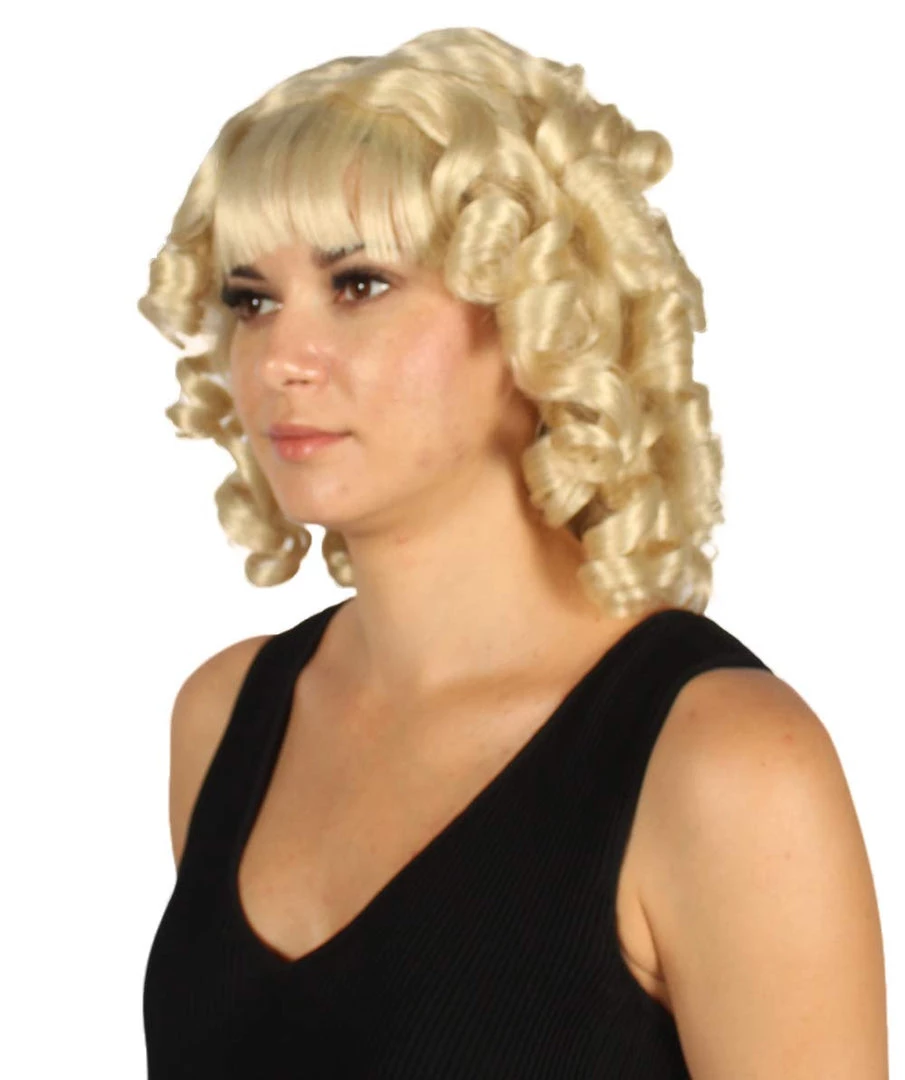 HPO Womens Colonial Lady Wig | Blonde Historical Wigs | Premium Breathable Capless Cap Women's 2 HPO Womens Colonial Lady Wig | Blonde Historical Wigs | Premium Breathable Capless Cap Women's