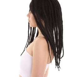 HPO Womens Long Lock Wig With Bangs | Premium Breathable Capless Cap Women's