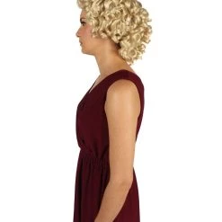 HPO Women's Womens Colonial Historical Curly Wig | Multiple Colors | Premium Breathable Capless Cap