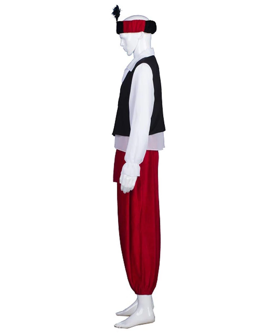 HPO Adult Men's Storybook & Fairytale Costume | Black, White & Red Cosplay Costume 2 HPO Adult Men's Storybook & Fairytale Costume | Black, White & Red Cosplay Costume