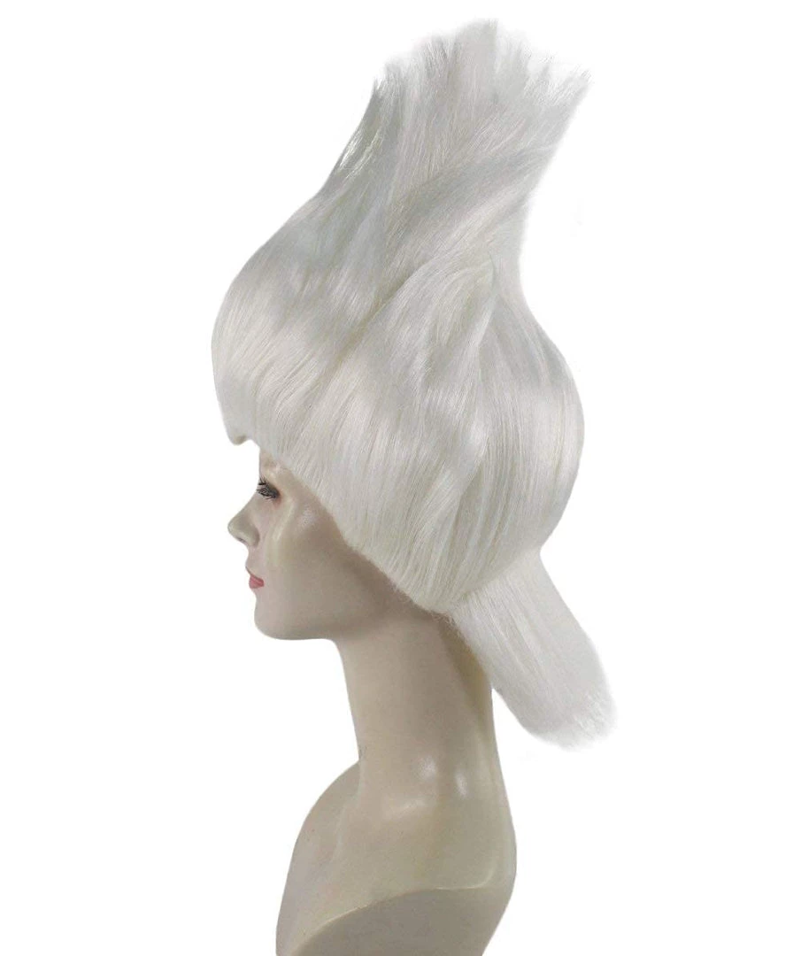HPO Women's Womens Mermaid Witch Wig | White Storybook & Fairytale Wigs | Premium Breathable Capless Cap 3 HPO Women's Womens Mermaid Witch Wig | White Storybook & Fairytale Wigs | Premium Breathable Capless Cap