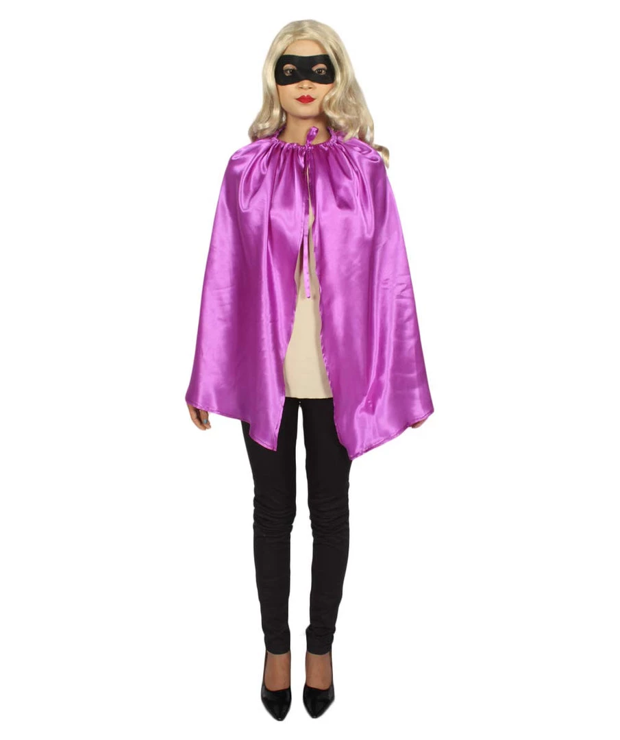 HPO Child's Superhero Party Cape With Mask Set Costume | Purple Cosplay Costume 1 HPO Child's Superhero Party Cape With Mask Set Costume | Purple Cosplay Costume