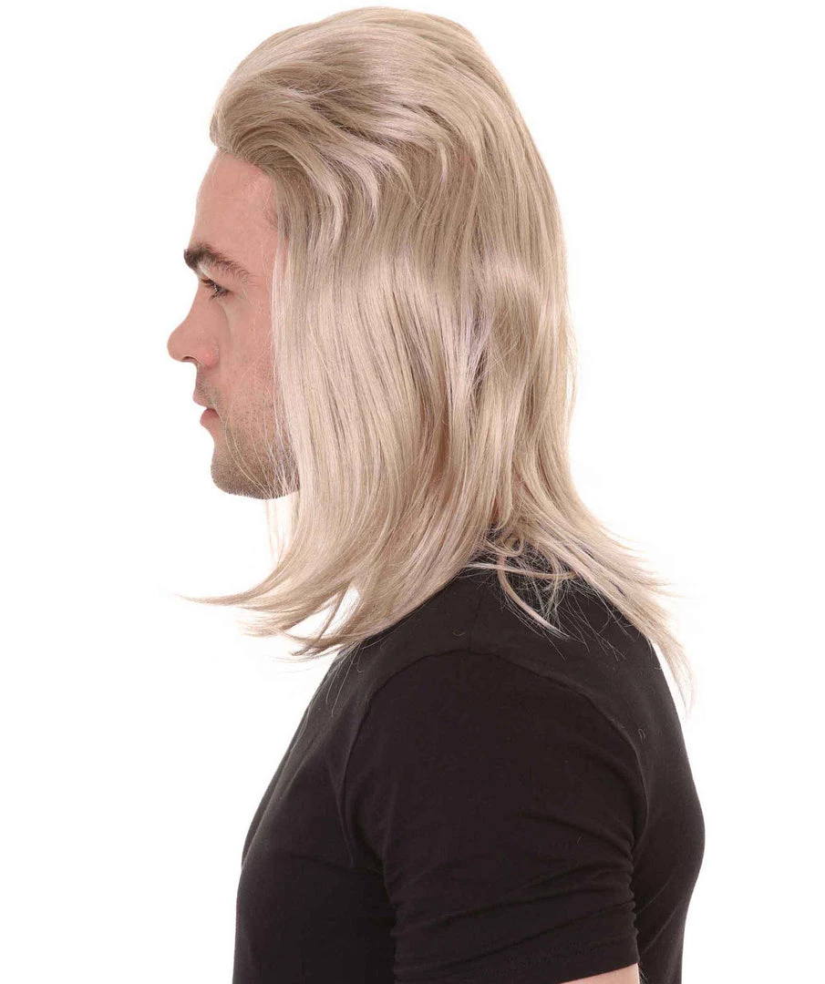 HPO Tiger Mens Mullet Wig | Blonde Retro Wig | Premium Breathable Capless Cap 3 HPO Tiger Mens Mullet Wig | Blonde Retro Wig | Premium Breathable Capless Cap