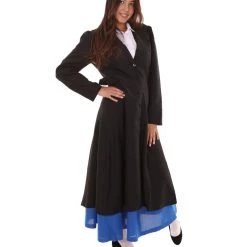 HPO Adult Women's English Nanny Marry TV/Movie Costume | Black & Blue Cosplay Costume 14 HPO Adult Women's English Nanny Marry TV/Movie Costume | Black & Blue Cosplay Costume