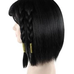 HPO Game Captain Womens Wig | Short Black Cosplay Wig | Premium Breathable Capless Cap 11 HPO Game Captain Womens Wig | Short Black Cosplay Wig | Premium Breathable Capless Cap