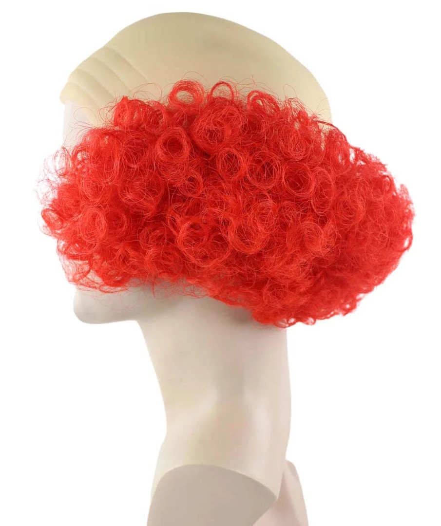 HPO Men's Bald Curly Red Mens Clown Wig | Red Wig With Cap 3 HPO Men's Bald Curly Red Mens Clown Wig | Red Wig With Cap