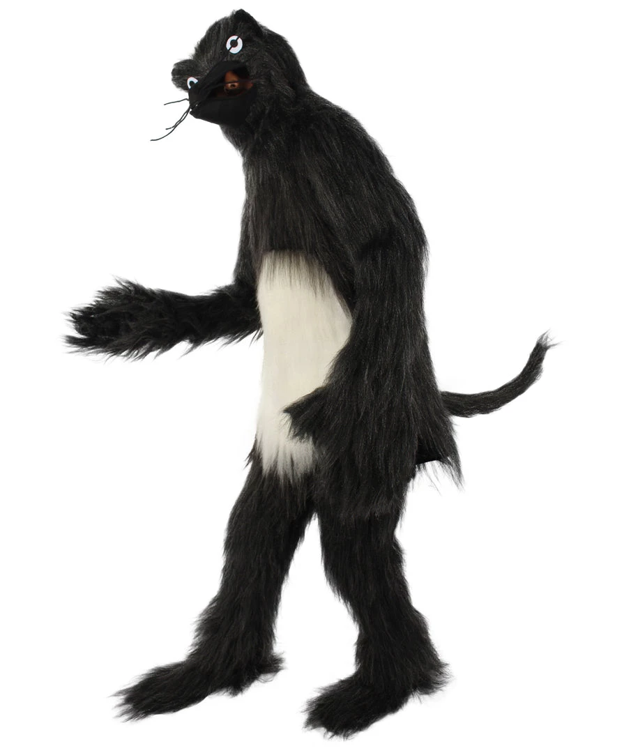 HPO White And Black Mouse Costume With Mask And Tail - Long Breathable Synthetic Fibers Bundle 3 HPO White And Black Mouse Costume With Mask And Tail - Long Breathable Synthetic Fibers Bundle