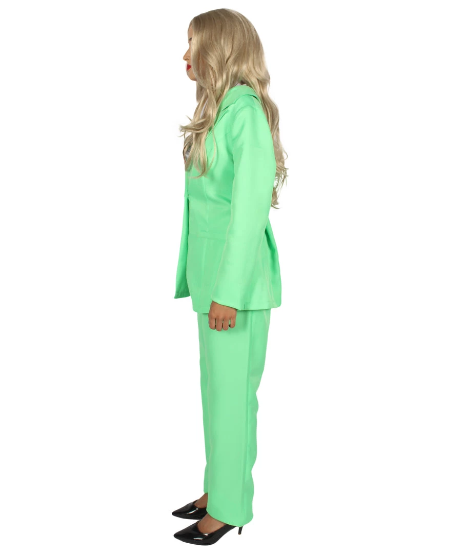 HPO Adult Women's EXCLUSIVE! Deluxe Singer Party Suit Costume | Lt. Green Cosplay Costume 4 HPO Adult Women's EXCLUSIVE! Deluxe Singer Party Suit Costume | Lt. Green Cosplay Costume