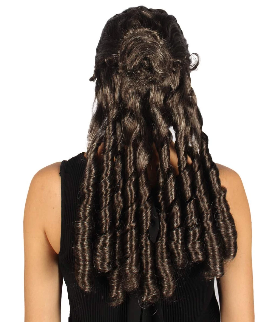 HPO Womens Colonial Lady Wig | Dark Brown Curly Historical Wigs | Premium Breathable Capless Cap 4 HPO Womens Colonial Lady Wig | Dark Brown Curly Historical Wigs | Premium Breathable Capless Cap