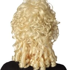 HPO Womens Colonial Lady Wig | Blonde Curly Historical Wigs | Premium Breathable Capless Cap Women's