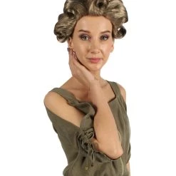 HPO Womens Old Lady Wig | Brown Vintage Wigs | Premium Breathable Capless Cap 14 HPO Womens Old Lady Wig | Brown Vintage Wigs | Premium Breathable Capless Cap