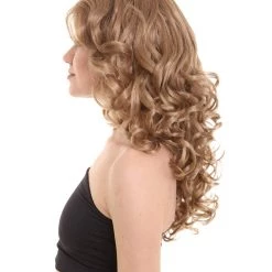 HPO Womens 70's Golden Wig | Golden Brown Vintage Wigs | Premium Breathable Capless Cap