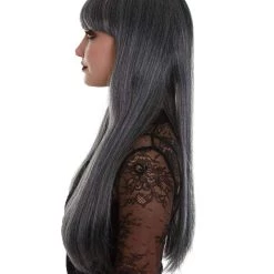 BC Midnight Lady | Women's Dark Grey Color Straight Long Length Trendy Midnight Lady Wig 10 BC Midnight Lady | Women's Dark Grey Color Straight Long Length Trendy Midnight Lady Wig