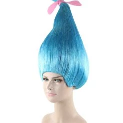 HPO Unisex Dwarf Wig | Tall Blue Wig | Premium Breathable Capless Cap Women's