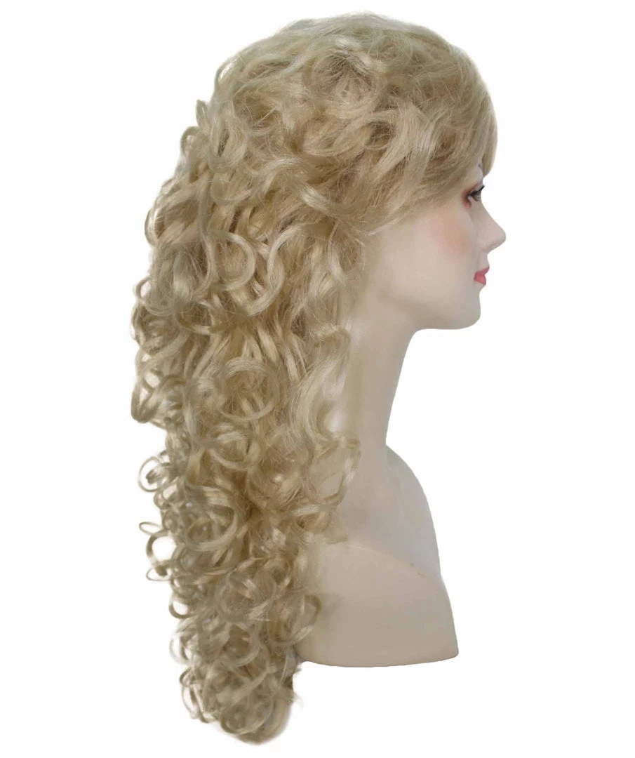 BC Adult Women's Blonde Color Curly Medium Length Trendy Wig 5 BC Adult Women's Blonde Color Curly Medium Length Trendy Wig