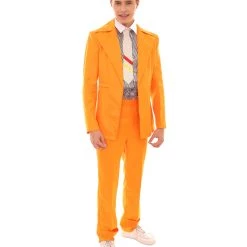 HPO 70's Rock Star | Powder Blue Suit With Dickie And Tie | Premium Halloween Costume | Multiple Color Options Men's 120 HPO 70's Rock Star | Powder Blue Suit With Dickie And Tie | Premium Halloween Costume | Multiple Color Options Men's