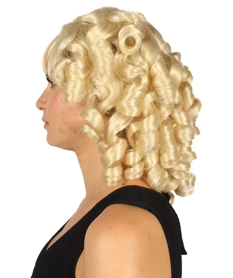 HPO Womens Colonial Lady Wig | Blonde Historical Wigs | Premium Breathable Capless Cap Women's 3 HPO Womens Colonial Lady Wig | Blonde Historical Wigs | Premium Breathable Capless Cap Women's