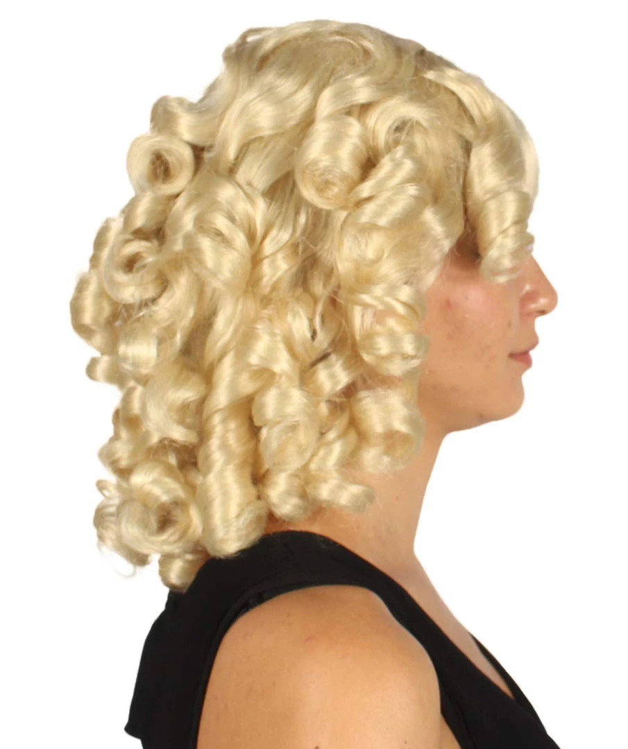 HPO Womens Colonial Lady Wig | Blonde Historical Wigs | Premium Breathable Capless Cap Women's 5 HPO Womens Colonial Lady Wig | Blonde Historical Wigs | Premium Breathable Capless Cap Women's