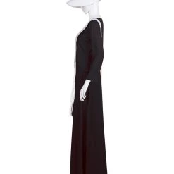 HPO Adult Women's Dress Handmaid Costume With Bag And Bonnet | Black Cosplay Costume
