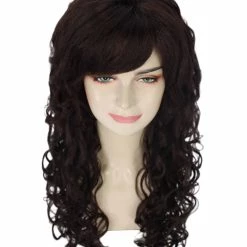 BC Adult Women's Brown Color Curly Medium Length Trendy Wig 15 BC Adult Women's Brown Color Curly Medium Length Trendy Wig