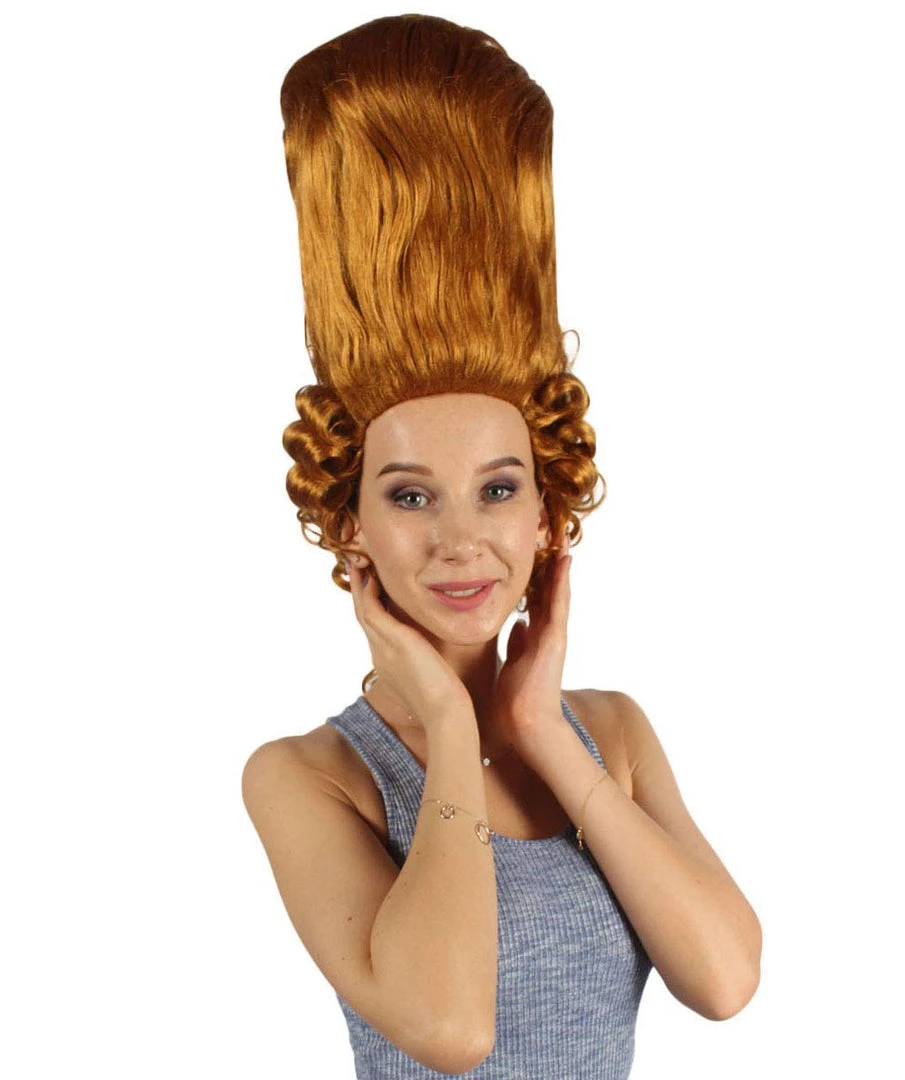 HPO Womens Colonial Historical Curly Wigs | Auburn Cosplay Wig | Premium Breathable Capless Cap Women's 5 HPO Womens Colonial Historical Curly Wigs | Auburn Cosplay Wig | Premium Breathable Capless Cap Women's