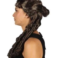 HPO Womens Colonial Lady Wig | Dark Brown Curly Historical Wigs | Premium Breathable Capless Cap 11 HPO Womens Colonial Lady Wig | Dark Brown Curly Historical Wigs | Premium Breathable Capless Cap