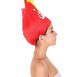 HPO Red Christmas Tree Unisex Wig | Merry Christmas Celebration Wig | Premium Breathable Capless Cap 13 HPO Red Christmas Tree Unisex Wig | Merry Christmas Celebration Wig | Premium Breathable Capless Cap