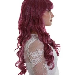 BC Adult Women's Red Color Curly Long Length Trendy Wig