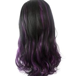 HPO Men's Superhero Womens Wig | Black Purple Sexy Cosplay Party Wig | Premium Breathable Capless Cap